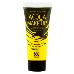 Neónovo žltý aqua make-up